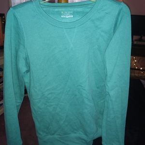 Blue green crew neck